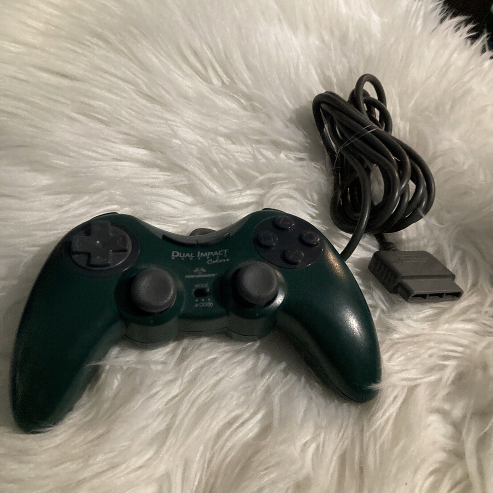 Dual Impact 2 Colors Gree Controller Playstation 2 PS2 Console Video Game System